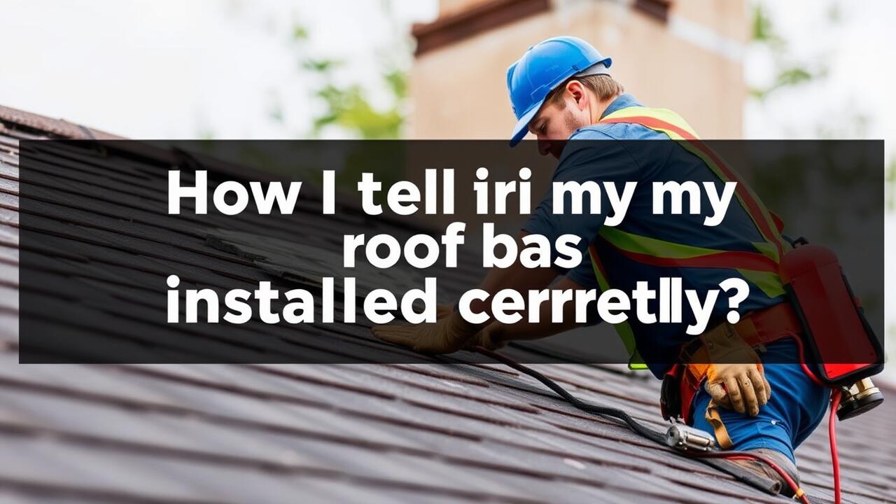 How do I tell if my roof was installed correctly?